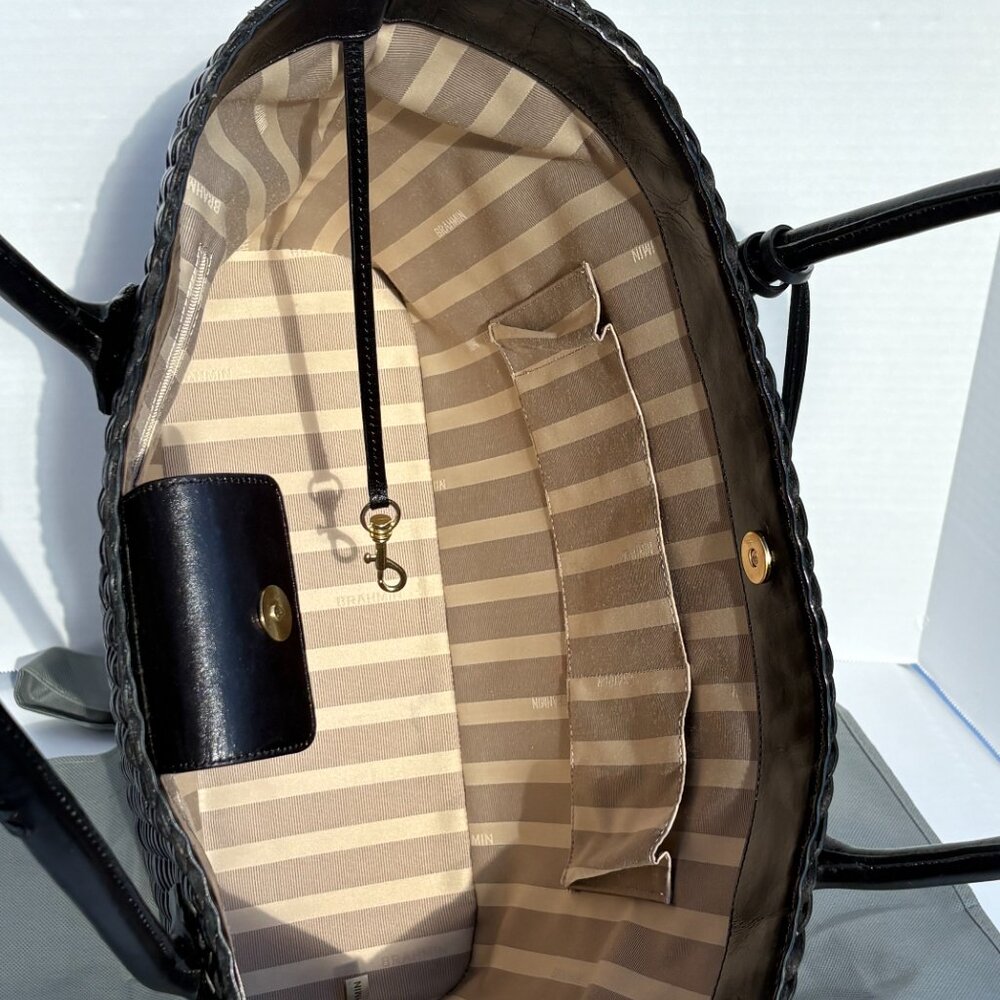 Brahmin X- Large Woven Leather Tote - Picture 5 of 7